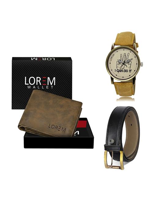 belt, wallet & watch gift combo - 19374521 - Very Small Image - 1