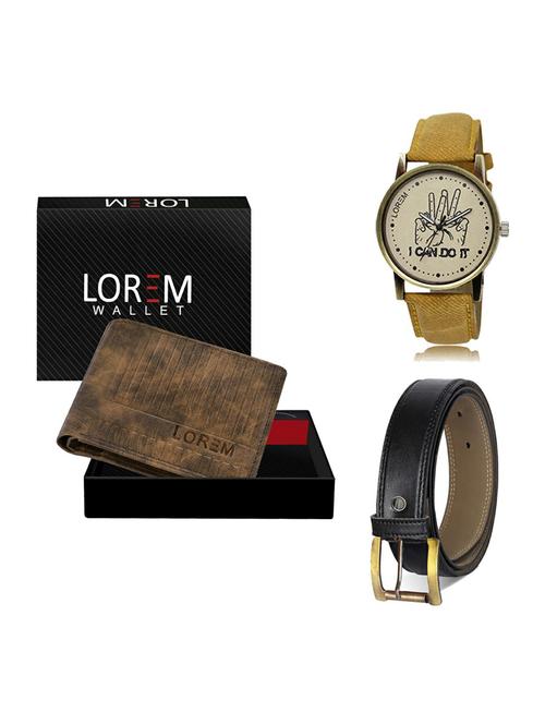 belt, wallet & watch gift combo - 19374524 - Very Small Image - 1
