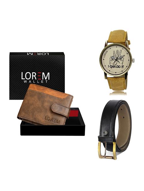 belt, wallet & watch gift combo - 19374540 - Very Small Image - 1