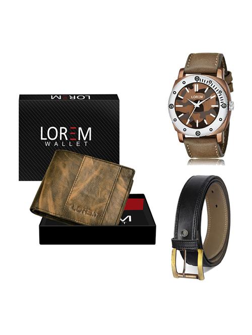 belt, wallet & watch gift combo - 19374921 - Very Small Image - 1
