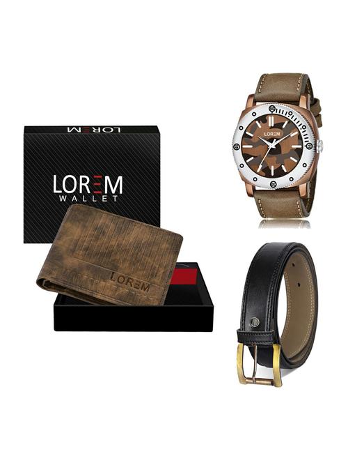 belt, wallet & watch gift combo - 19374929 - Very Small Image - 1