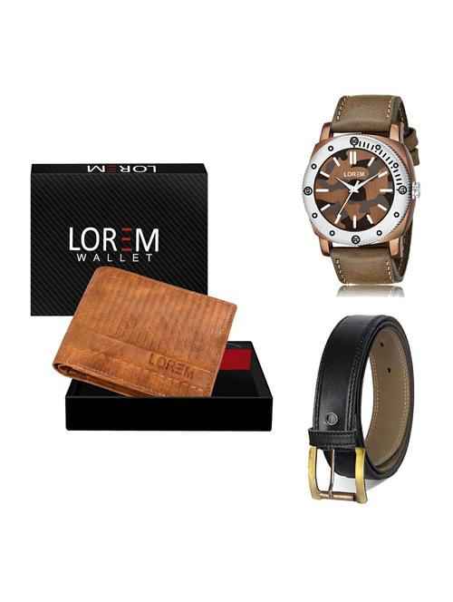belt, wallet & watch gift combo - 19374930 - Very Small Image - 1