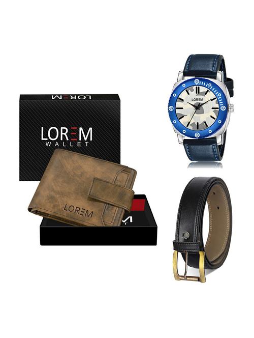 belt, wallet & watch gift combo - 19374969 - Very Small Image - 1