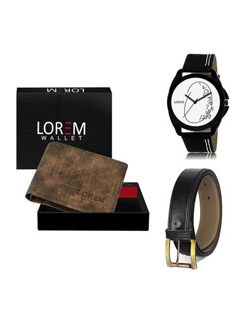 belt, wallet & watch gift combo - 19375019 - Very Small Image - 1