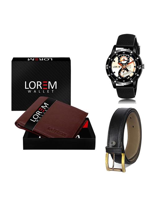 belt, wallet & watch gift combo - 19375050 - Very Small Image - 1