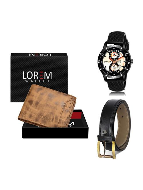 belt, wallet & watch gift combo - 19375057 - Very Small Image - 1