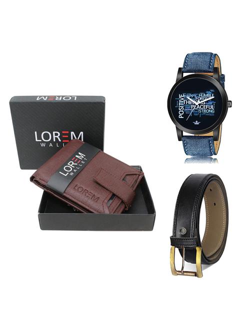 belt, wallet & watch gift combo - 19375225 - Very Small Image - 1