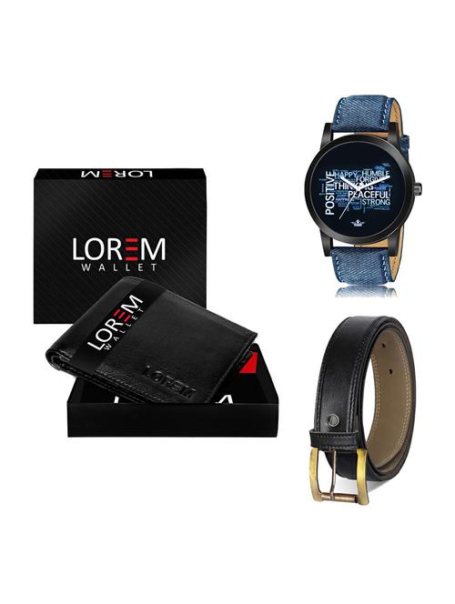 belt, wallet & watch gift combo - 19375231 - Very Small Image - 1