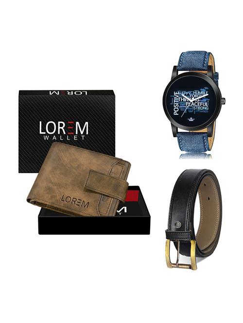 belt, wallet & watch gift combo - 19375239 - Very Small Image - 1