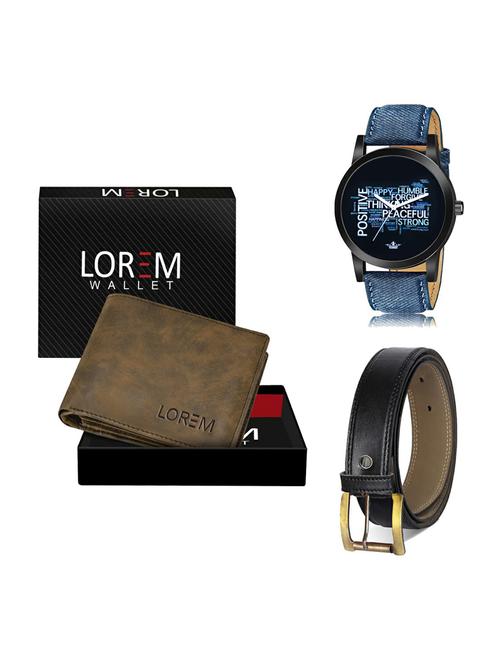 belt, wallet & watch gift combo - 19375241 - Very Small Image - 1