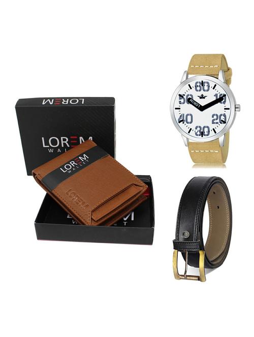 belt, wallet & watch gift combo - 19375310 - Very Small Image - 1