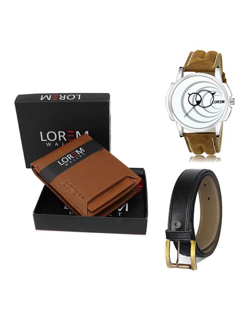 belt, wallet & watch gift combo - 19375355 - Very Small Image - 1