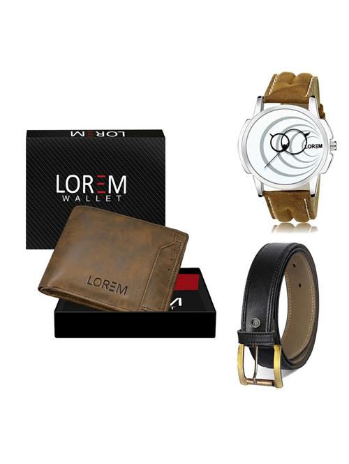 belt, wallet & watch gift combo - 19375375 - Very Small Image - 1