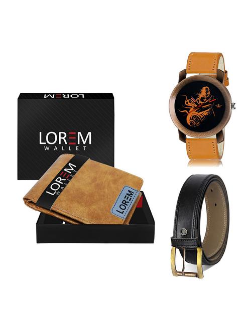 belt, wallet & watch gift combo - 19375407 - Very Small Image - 1