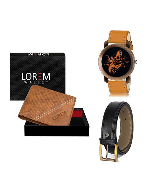 belt, wallet & watch gift combo - 19375429 - Very Small Image - 1