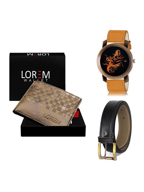 belt, wallet & watch gift combo - 19375432 - Very Small Image - 1