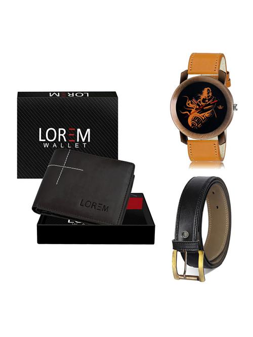 belt, wallet & watch gift combo - 19375437 - Very Small Image - 1