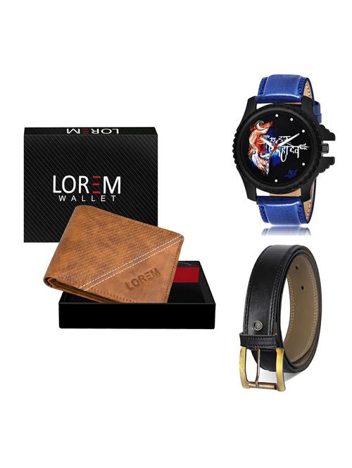 belt, wallet & watch gift combo - 19375519 - Very Small Image - 1