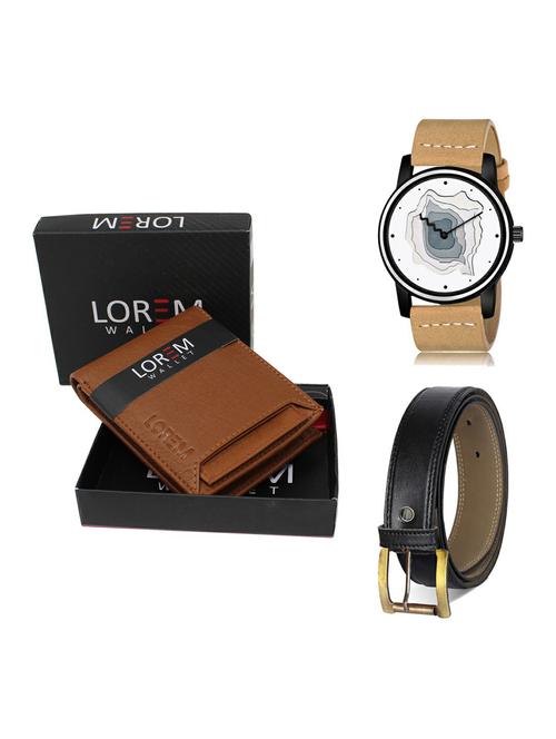 belt, wallet & watch gift combo - 19375580 - Very Small Image - 1
