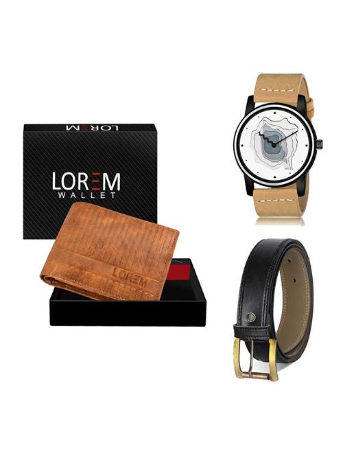 belt, wallet & watch gift combo - 19375605 - Very Small Image - 1