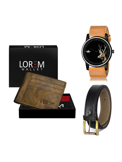 belt, wallet & watch gift combo - 19375640 - Very Small Image - 1