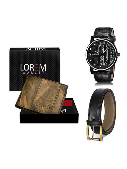belt, wallet & watch gift combo - 19375686 - Very Small Image - 1