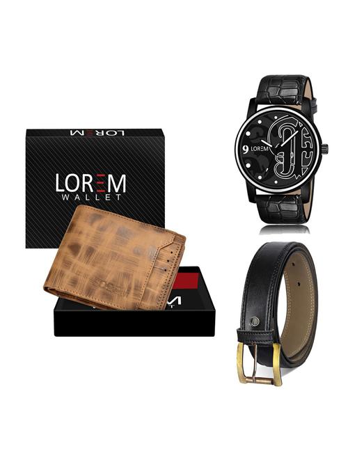 belt, wallet & watch gift combo - 19375687 - Very Small Image - 1