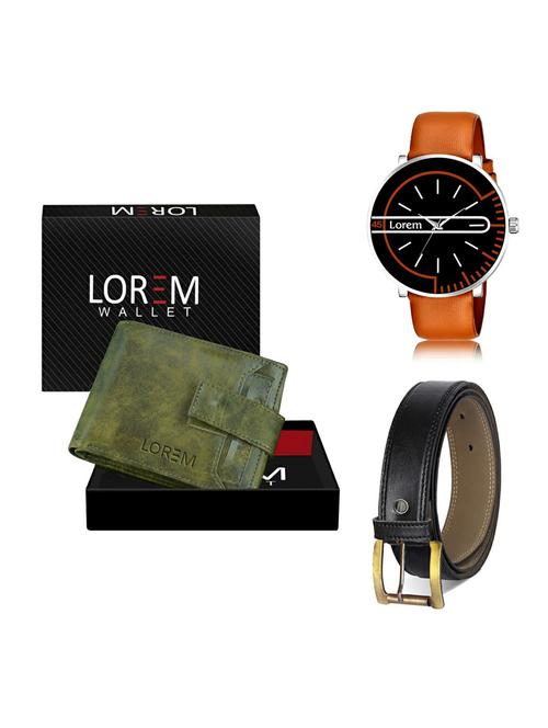 belt, wallet & watch gift combo - 19375733 - Very Small Image - 1