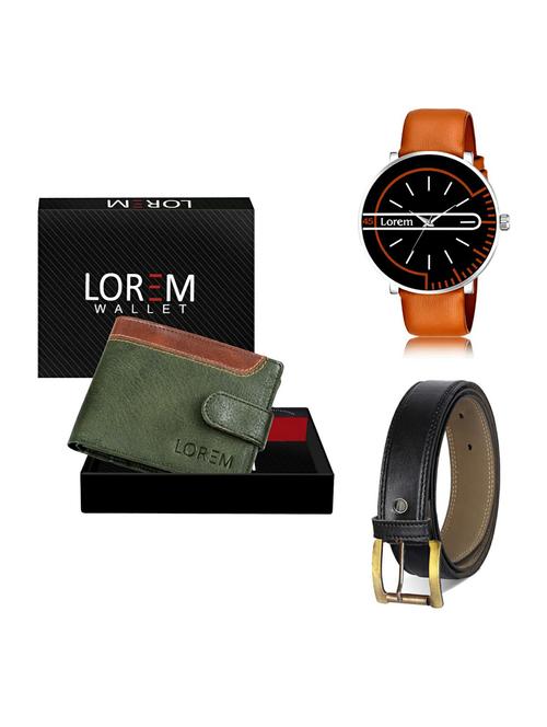 belt, wallet & watch gift combo - 19375757 - Very Small Image - 1