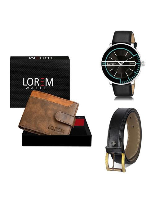 belt, wallet & watch gift combo - 19375800 - Very Small Image - 1