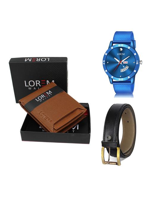 belt, wallet & watch gift combo - 19375850 - Very Small Image - 1