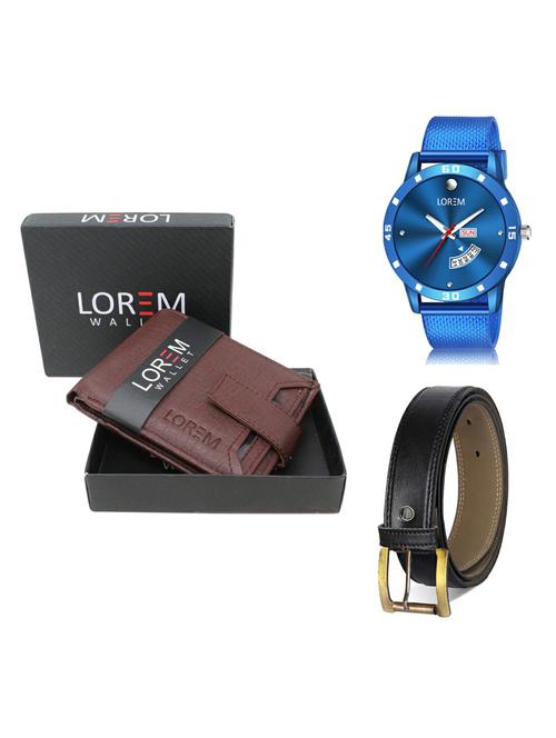 belt, wallet & watch gift combo - 19375855 - Very Small Image - 1