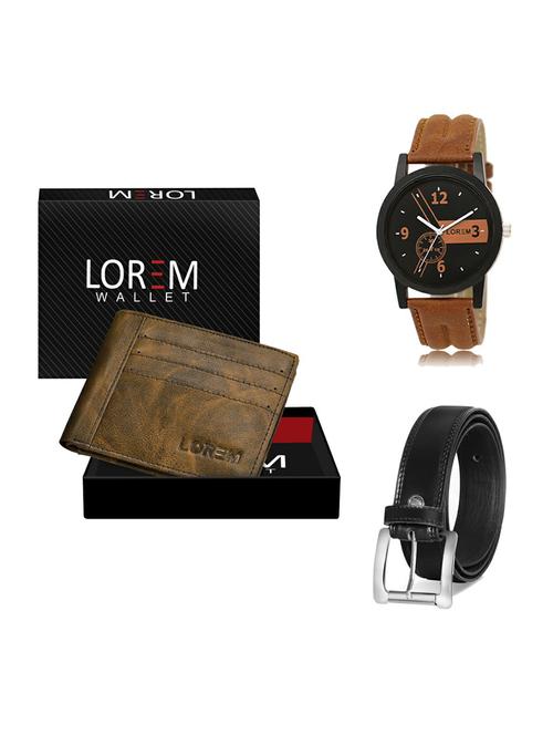 belt, wallet & watch gift combo - 19375910 - Very Small Image - 1