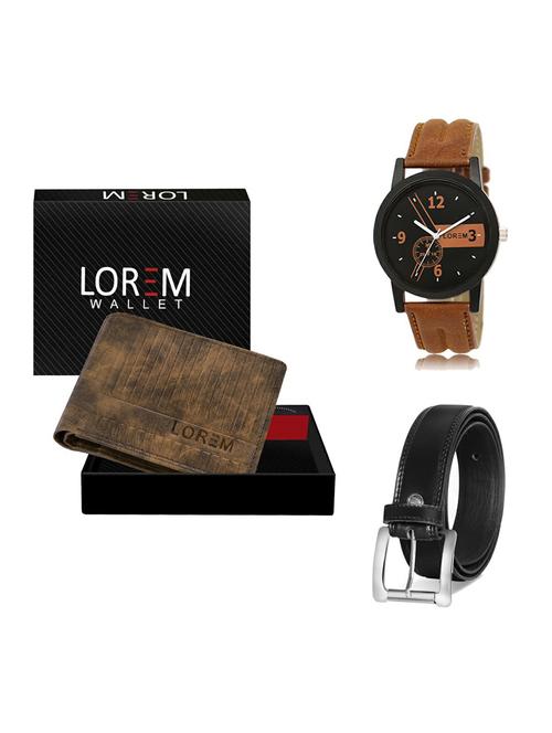 belt, wallet & watch gift combo - 19375919 - Very Small Image - 1