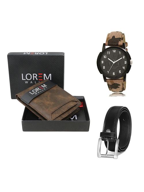 belt, wallet & watch gift combo - 19375986 - Very Small Image - 1