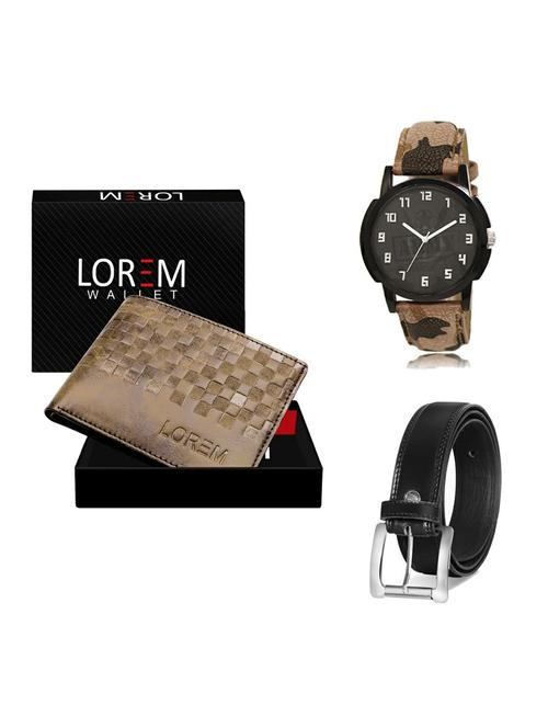 belt, wallet & watch gift combo - 19376017 - Very Small Image - 1