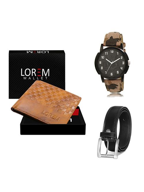 belt, wallet & watch gift combo - 19376018 - Very Small Image - 1