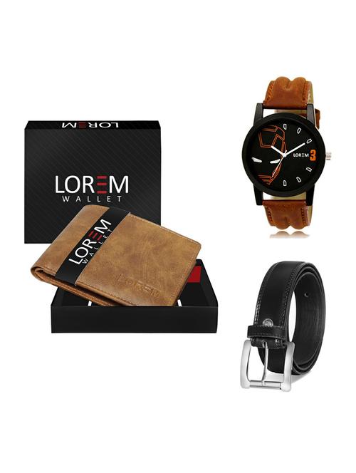 belt, wallet & watch gift combo - 19376039 - Very Small Image - 1