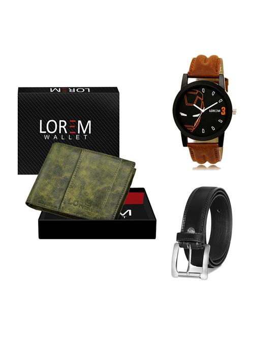 belt, wallet & watch gift combo - 19376044 - Very Small Image - 1