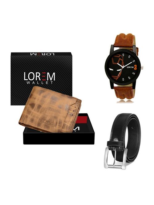 belt, wallet & watch gift combo - 19376047 - Very Small Image - 1