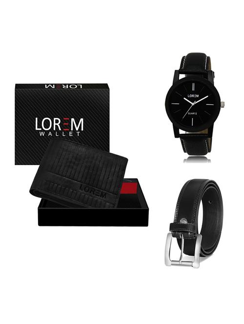 belt, wallet & watch gift combo - 19376102 - Very Small Image - 1