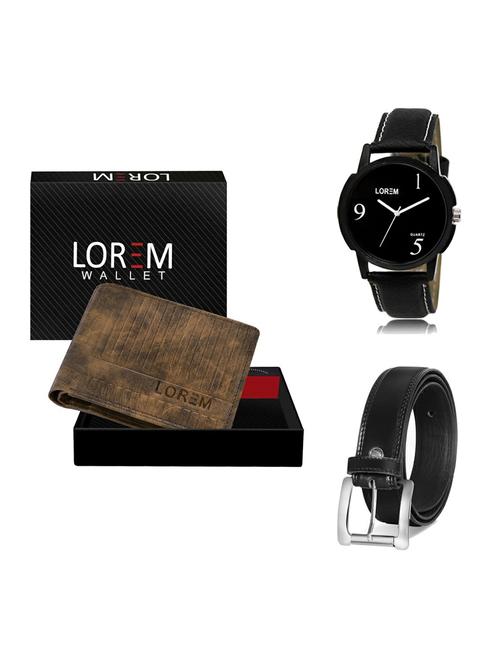 belt, wallet & watch gift combo - 19376144 - Very Small Image - 1