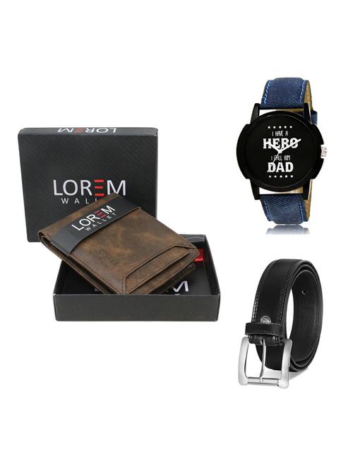 belt, wallet & watch gift combo - 19376166 - Very Small Image - 1