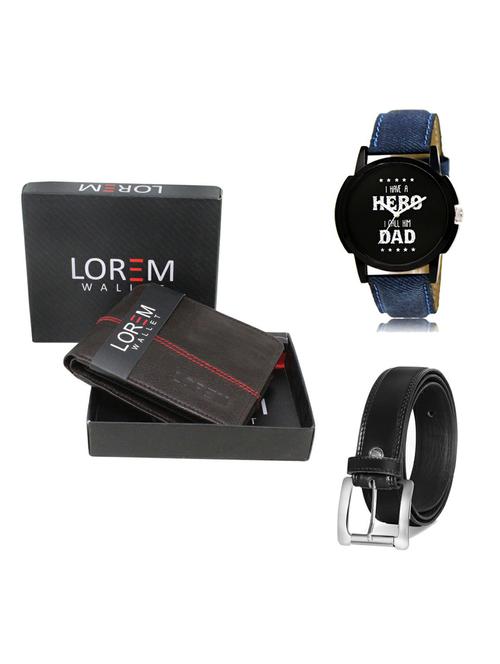 belt, wallet & watch gift combo - 19376168 - Very Small Image - 1