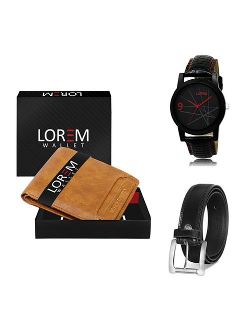 belt, wallet & watch gift combo - 19376212 - Very Small Image - 1