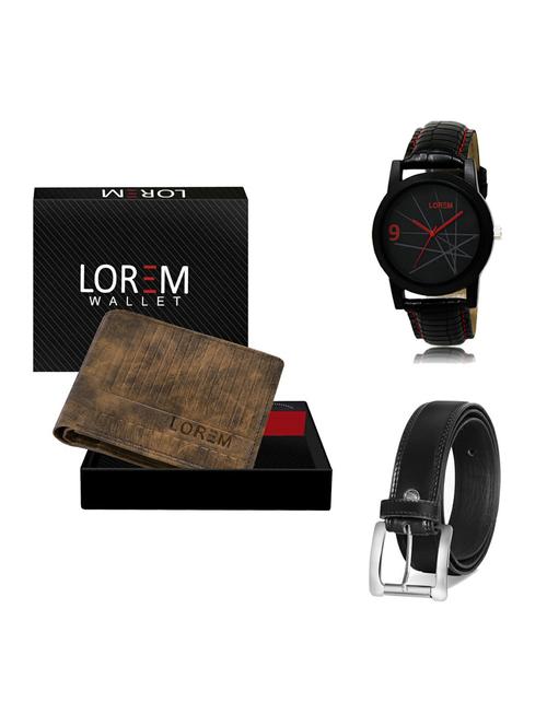 belt, wallet & watch gift combo - 19376234 - Very Small Image - 1