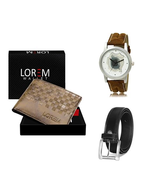 belt, wallet & watch gift combo - 19376287 - Very Small Image - 1