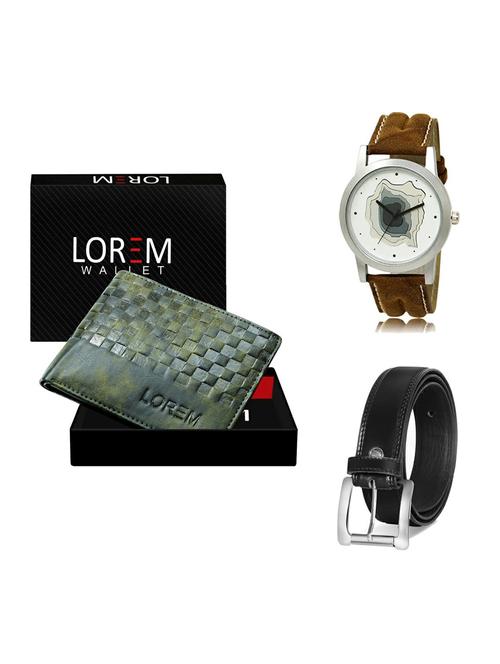 belt, wallet & watch gift combo - 19376289 - Very Small Image - 1