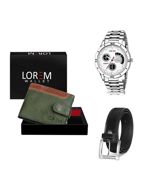 belt, wallet & watch gift combo - 19376342 - Very Small Image - 1