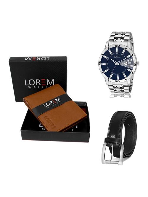 belt, wallet & watch gift combo - 19376344 - Very Small Image - 1